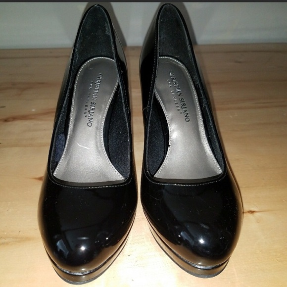 Christian Siriano Shoes - Christian Siriano Black Patent Platform Pumps 6.5